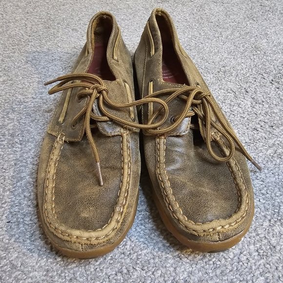 Twisted X Fair Isle Women's Size 9 Leather Boat  Loafers - Picture 3 of 10